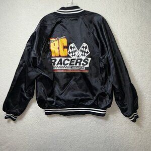 Las Cruces RC Racers Vintage Satin Jacket Size XL USA Made Checkered Flag